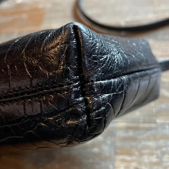 Carlos Falchi Croc Embossed Mini Square Crossbody🖤 - Picture 10 of 14